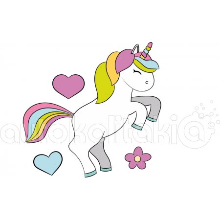 Παιδικό Αυτοκόλλητο Τοίχου - Happy Unicorn Παιδικό Αυτοκόλλητο Τοίχου - Happy Unicorn