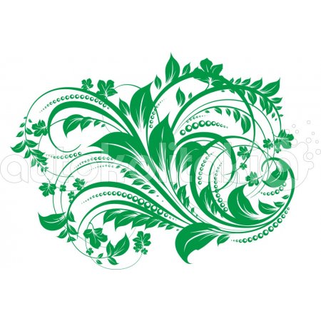 Αυτοκόλλητο τοίχου - Αφηρημένη βλάστηση