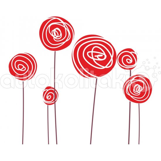 Αυτοκόλλητο τοίχου - Γλυκά άνθη