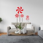 Αυτοκόλλητο Τοίχου - Ανεμολούλουδα