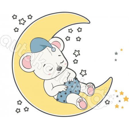 Αυτοκόλλητο τοίχου - Αρκουδάκι 01 Αυτοκόλλητο τοίχου - Αρκουδάκι 01