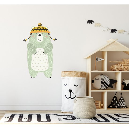 Αυτοκόλλητο τοίχου - Χαρούμενος αρκούδος Αυτοκόλλητο τοίχου - Χαρούμενος αρκούδος