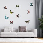 Αυτοκόλλητο τοίχου - Πεταλούδες (Σετ 9 αυτοκόλλητα)