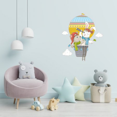 Αυτοκόλλητο τοίχου - Αερόστατο εξερεύνηση