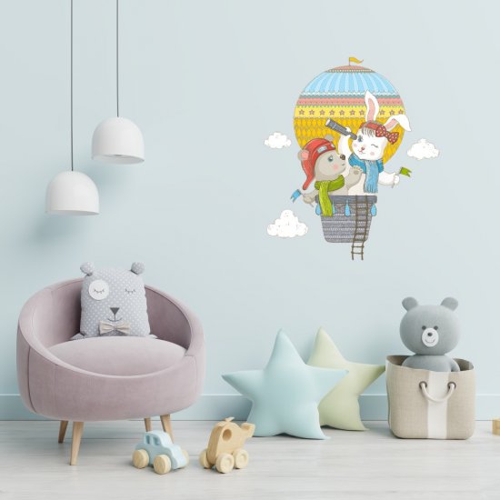 Αυτοκόλλητο τοίχου - Αερόστατο εξερεύνηση Αυτοκόλλητο τοίχου - Αερόστατο εξερεύνηση