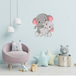 Αυτοκόλλητο τοίχου - Ελλεφαντάκια