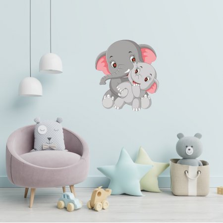 Αυτοκόλλητο τοίχου - Ελλεφαντάκια