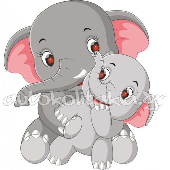 Αυτοκόλλητο τοίχου - Ελλεφαντάκια Αυτοκόλλητο τοίχου - Ελλεφαντάκια