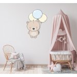 Αυτοκόλλητο τοίχου - Αρκουδάκι με μπαλόνια