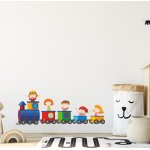 Αυτοκόλλητο τοίχου - Τρενάκι βόλτα με φίλους