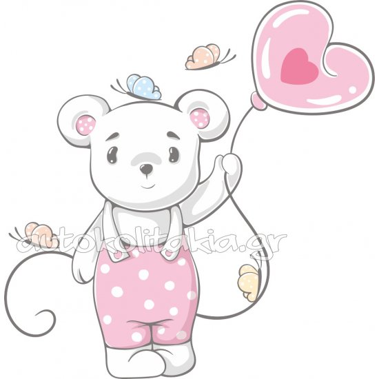 Αυτοκόλλητο τοίχου - Ακρουδίτσα με μπαλλόνι Αυτοκόλλητο τοίχου - Ακρουδίτσα με μπαλλόνι