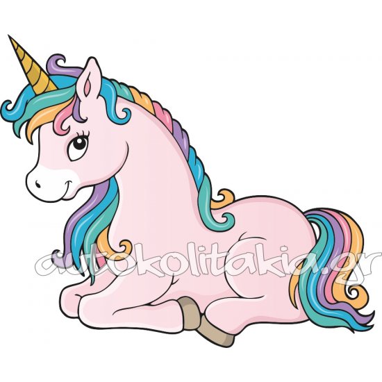 Αυτοκόλλητο τοίχου - Μονόκερος 6 Αυτοκόλλητο τοίχου - Μονόκερος 6