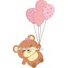 Αυτοκόλλητο τοίχου - Αρκουδάκι με μπαλόνια Αυτοκόλλητο τοίχου - Αρκουδάκι με μπαλόνια