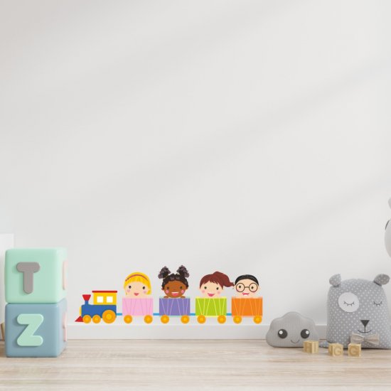 Αυτοκόλλητο τοίχου - Τρενάκι βόλτα με φίλους 2 Αυτοκόλλητο τοίχου - Τρενάκι βόλτα με φίλους 2