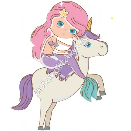 Αυτοκόλλητο τοίχου - Μονόκερος 8