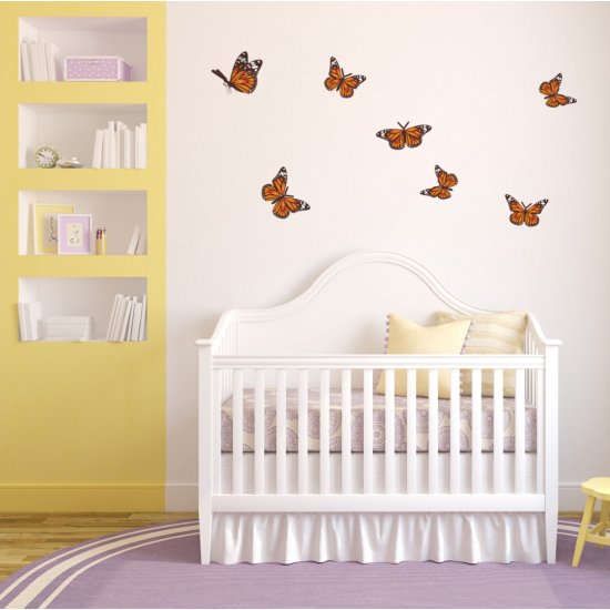 Children's Wall Sticker - Butterflies (7 stickers set)