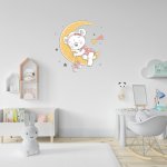 Αυτοκόλλητο τοίχου - Κοιμισμένο αρκουδάκι