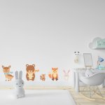 Αυτοκόλλητο τοίχου - Ζωάκια (σετ 5 αυτοκόλλητα)