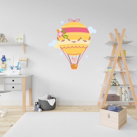 Αυτοκόλλητο τοίχου - Αερόστατο με ζωάκια 6 Αυτοκόλλητο τοίχου - Αερόστατο με ζωάκια 6