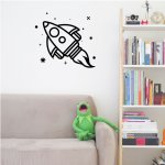 Αυτοκόλλητο Τοίχου Παιδικό - Διαστημόπλοιο
