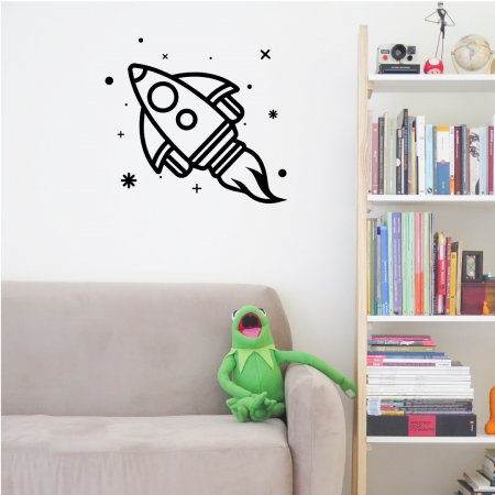 Αυτοκόλλητο Τοίχου Παιδικό - Διαστημόπλοιο