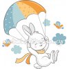 Αυτοκόλλητο Τοίχου Παιδικό - Λαγουδάκι με αλεξίπτωτο Αυτοκόλλητο Τοίχου Παιδικό - Λαγουδάκι με αλεξίπτωτο