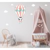 Αυτοκόλλητο τοίχου - Panda σε αερόστατο 2 και σετ 6 συννεφάκια