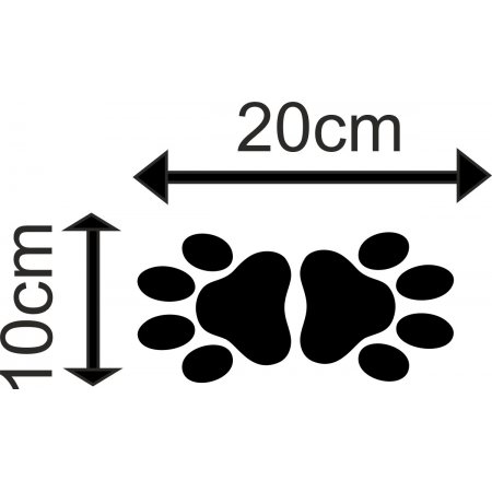 Αυτοκόλλητο αυτοκινήτου - Πατουσίτσες (2 τεμάχια)