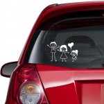 Αυτοκόλλητο αυτοκινήτου - Οικογένεια κοριτσάκι