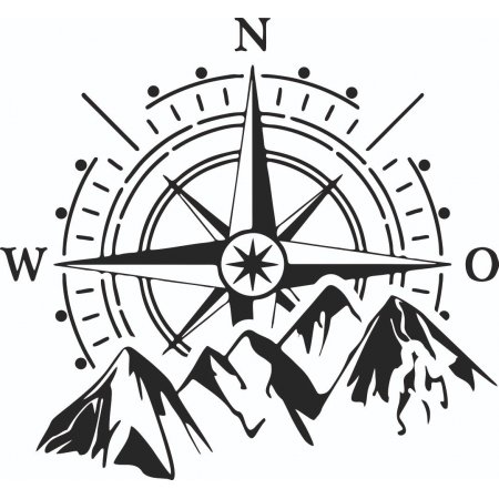Αυτοκόλλητο αυτοκινήτου - Πυξίδα