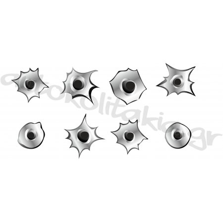 Αυτοκόλλητο αυτοκινήτου - Σφαίρες (Σετ 9 σφαίρες)