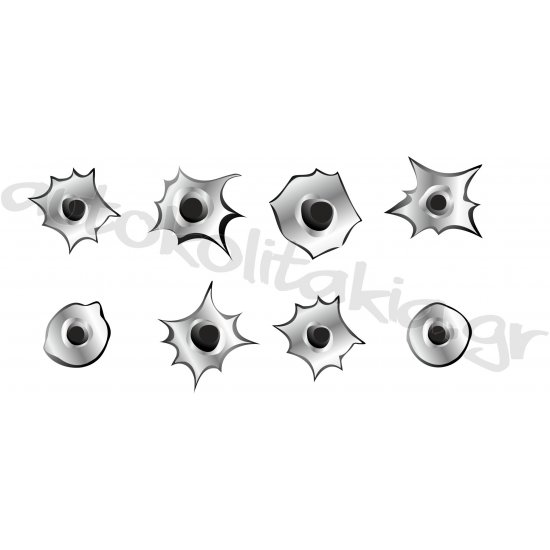 Αυτοκόλλητο αυτοκινήτου - Σφαίρες (Σετ 9 σφαίρες)