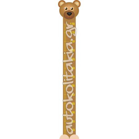 Αυτοκόλλητο τοίχου - Αρκουδάκι υψομετρητής