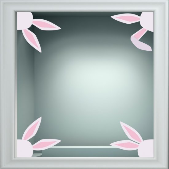 Αυτοκόλλητο Βιτρίνας - Λαγουδάκια (Σετ 4 τεμάχια)