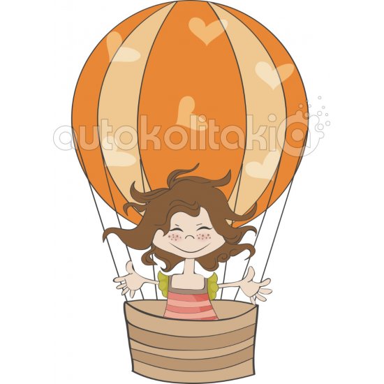 Αυτοκόλλητο τοίχου - Ιπτάμενο κοριτσάκι