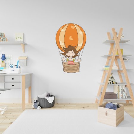 Αυτοκόλλητο τοίχου - Ιπτάμενο κοριτσάκι