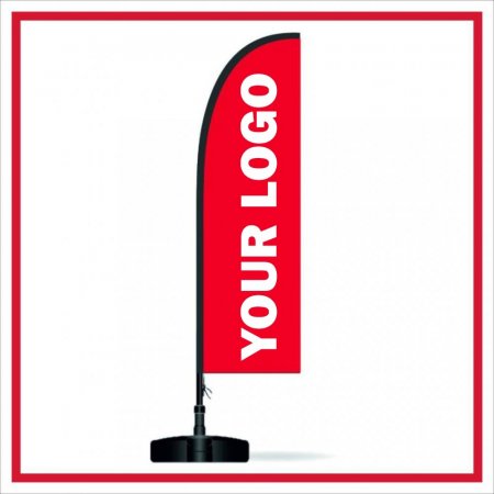 Flying Banner 2,5 μέτρα ύψος (Εκτύπωση 65cm x 200cm) Flexible Metallic