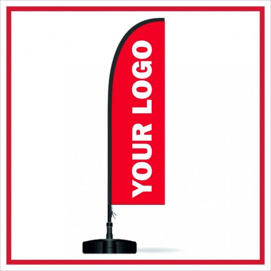 Flying Banner 2,5 μέτρα ύψος (Εκτύπωση 65cm x 200cm) Flexible Metallic