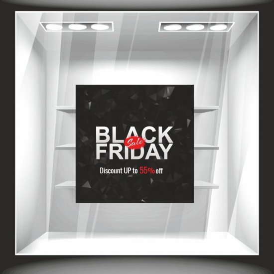Αυτοκόλλητο Εκπτώσεων - Black Friday 89