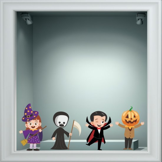 Αυτοκόλλητο βιτρίνας - Halloween 03 (Σετ 4 φιγούρες) Αυτοκόλλητο βιτρίνας - Halloween 03 (Σετ 4 φιγούρες)