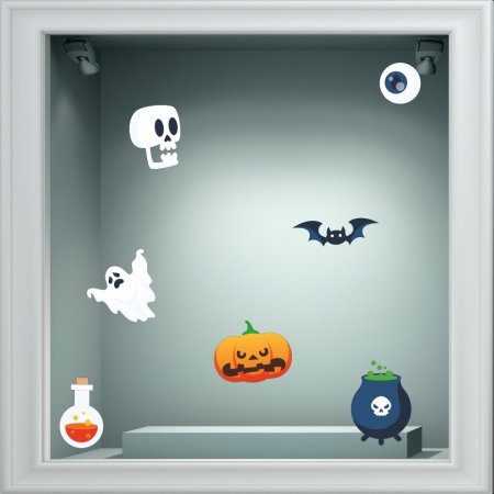Αυτοκόλλητο βιτρίνας - Halloween 05 (Σετ 6 αυτοκόλλητα)