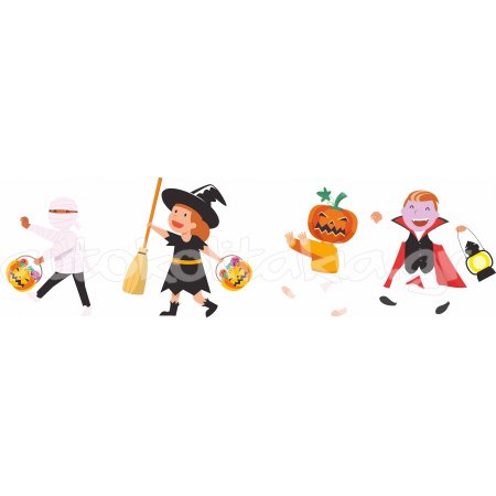 Αυτοκόλλητο βιτρίνας - Halloween 07 (Σετ 4 αυτοκόλλητα)