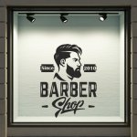 Αυτοκόλλητο Τοίχου - Barber Shop 23