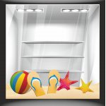 Αυτοκόλλητο βιτρίνας - Παραλία 3