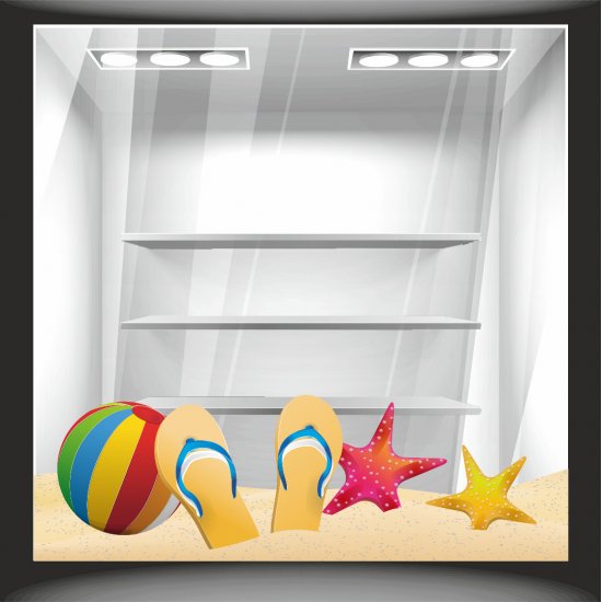 Αυτοκόλλητο βιτρίνας - Παραλία 3