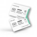 Nfc Tap Or scan QR Code Κάρτα αξιολογήσεων Tripadvisor με το logo σας