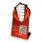 Nfc Tap Or scan QR Code επιτραπέζιo σταντ αξιολογήσεων Google - Fast Food