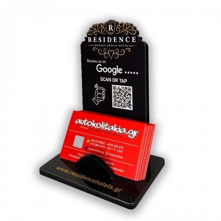 Nfc Tap Or scan QR Code επιτραπέζιo Card Holder σταντ αξιολογήσεων Google Nfc Tap Or scan QR Code επιτραπέζιo Card Holder σταντ αξιολογήσεων Google