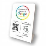Nfc Tap Or scan QR Code επιτραπέζιo σταντ αξιολογήσεων Google