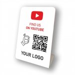 Nfc Tap Or scan QR Code επιτραπέζιo σταντ βρείτε μας στο Youtube